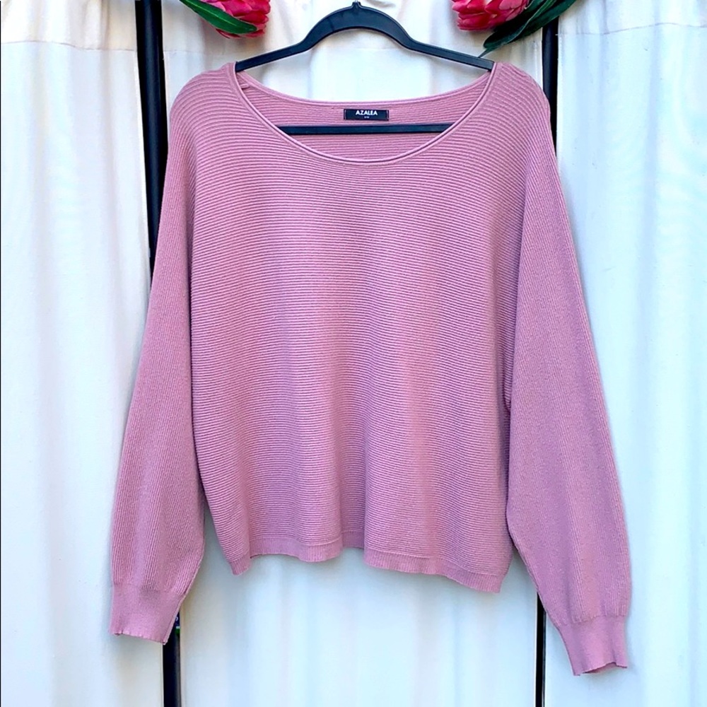 AZALEA- PINK OVERSIZED SWEATER SIZE S/M